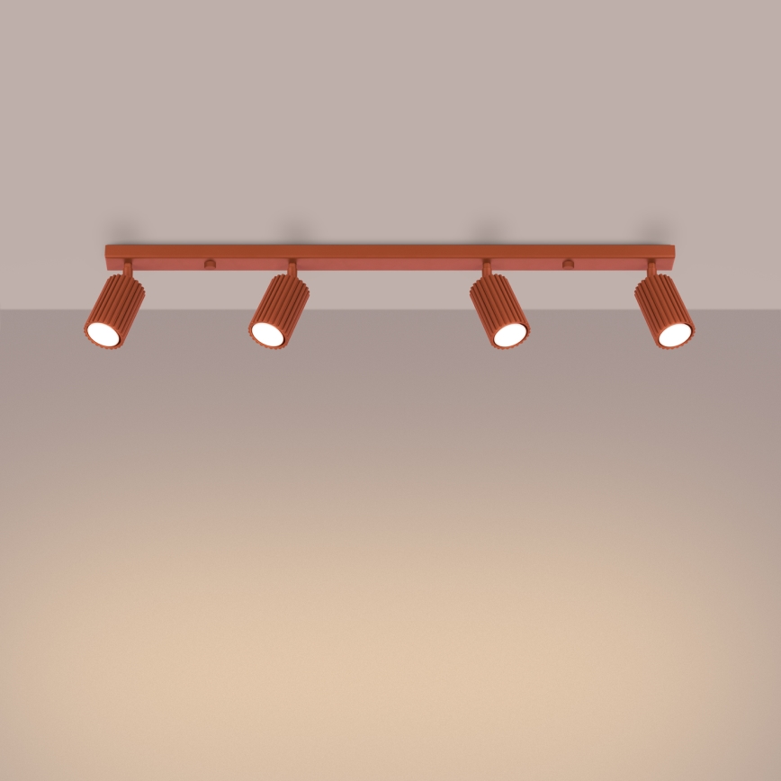 Spotlight KARBON 4xGU10/10W/230V red