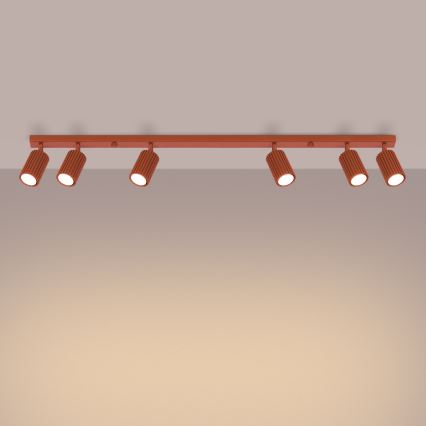 Spotlight KARBON 6xGU10/10W/230V red