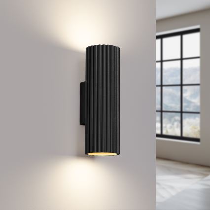 Wall light KARBON 2xGU10/10W/230V black