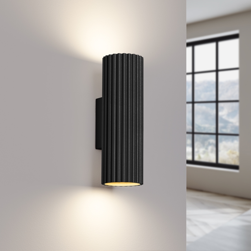 Wall light KARBON 2xGU10/10W/230V black