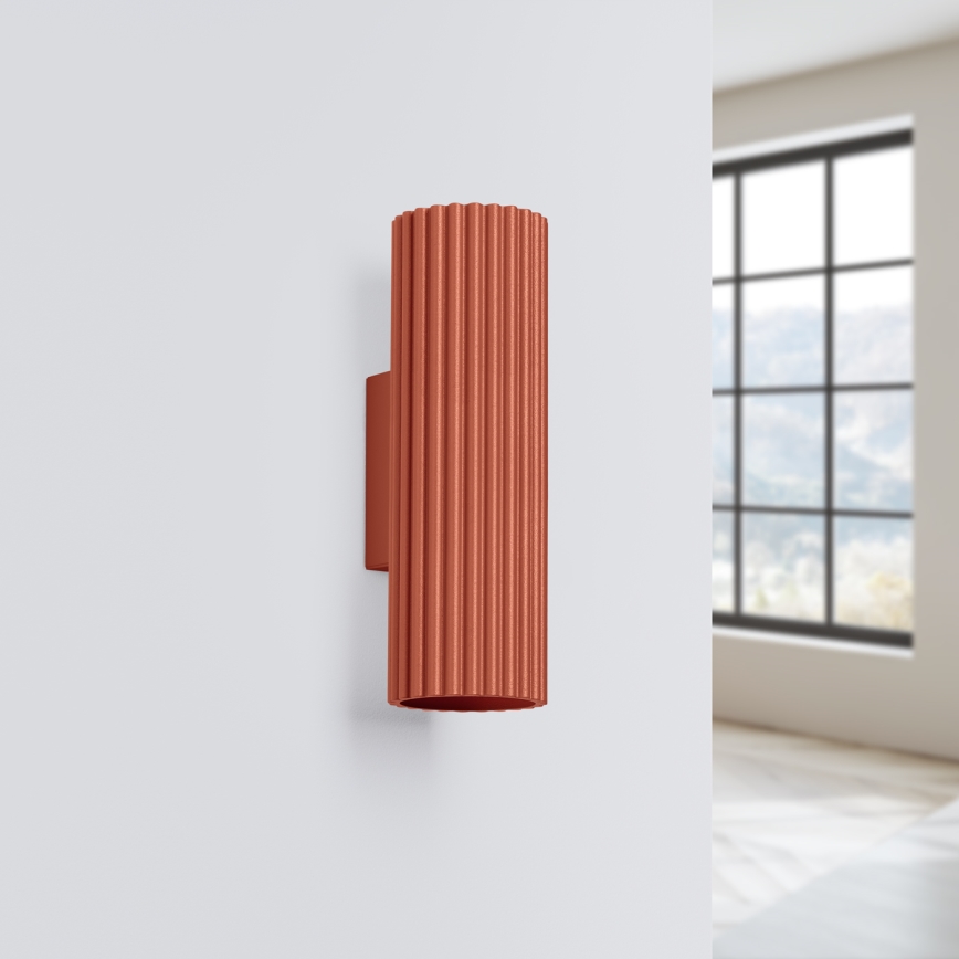 Wall light KARBON 2xGU10/10W/230V red