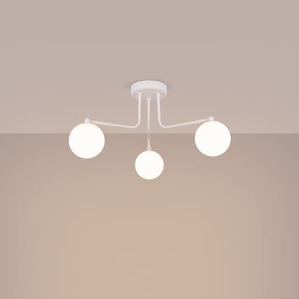 Chandelier on a pole ASTRAL 3xG9/8W/230V white