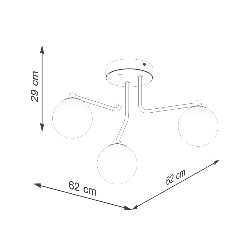 Chandelier on a pole ASTRAL 3xG9/8W/230V white