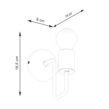 Wall lamp TIMBO 1xE27/15W/230V white/beige/beech