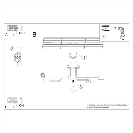Surface-mounted chandelier TIMBO 4xE27/15W/230V white/beige/beech