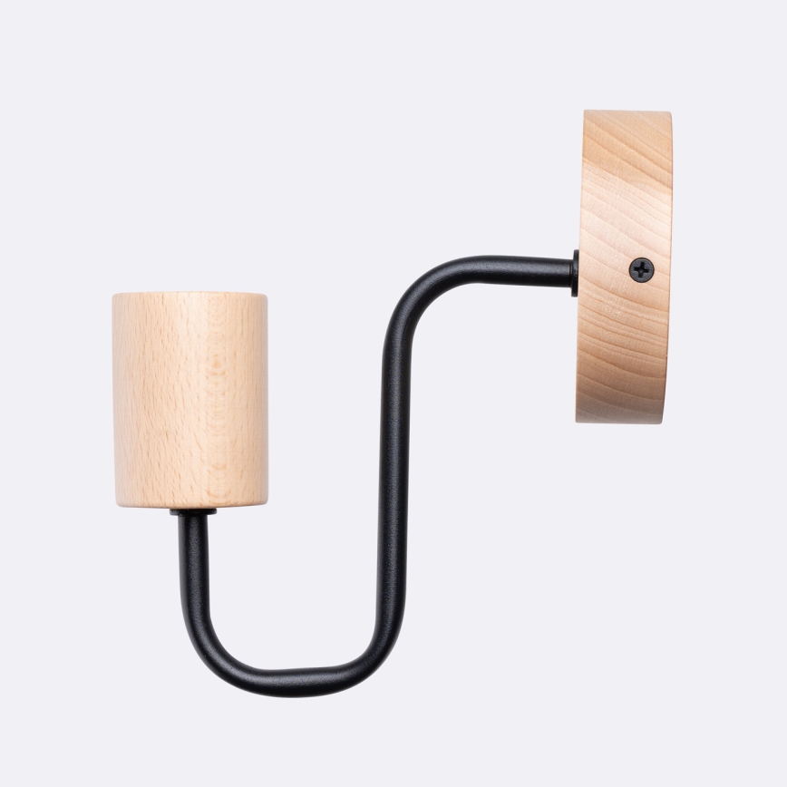 Wall lamp TIMBO 1xE27/15W/230V black/beige/beech