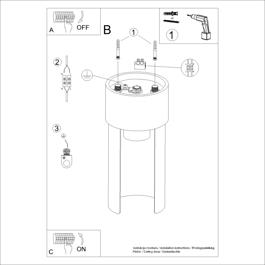 Ceiling light FLASH 1xE27/15W/230V white