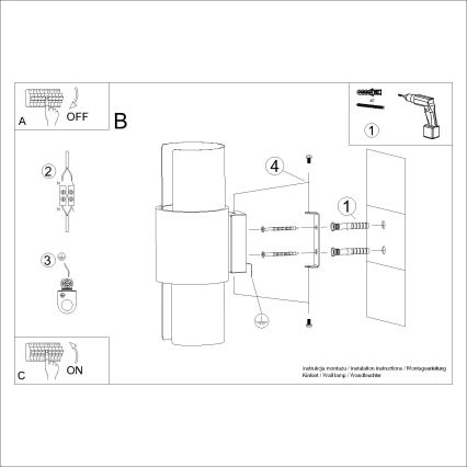 Wall light FLASH 2xE27/15W/230V white