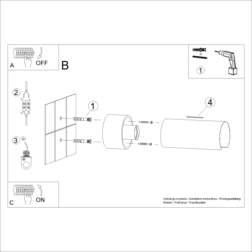Wall light FLASH 1xE27/15W/230V white