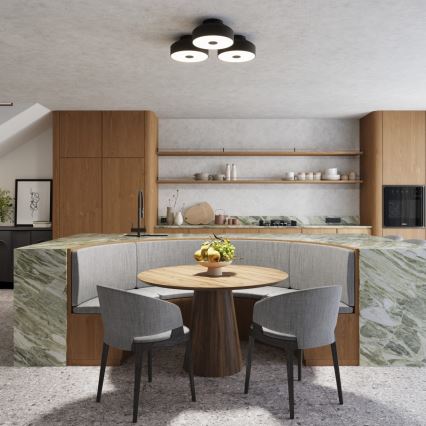 OMIQ ceiling light 4xE27/15W/230V Ø 30 cm, black