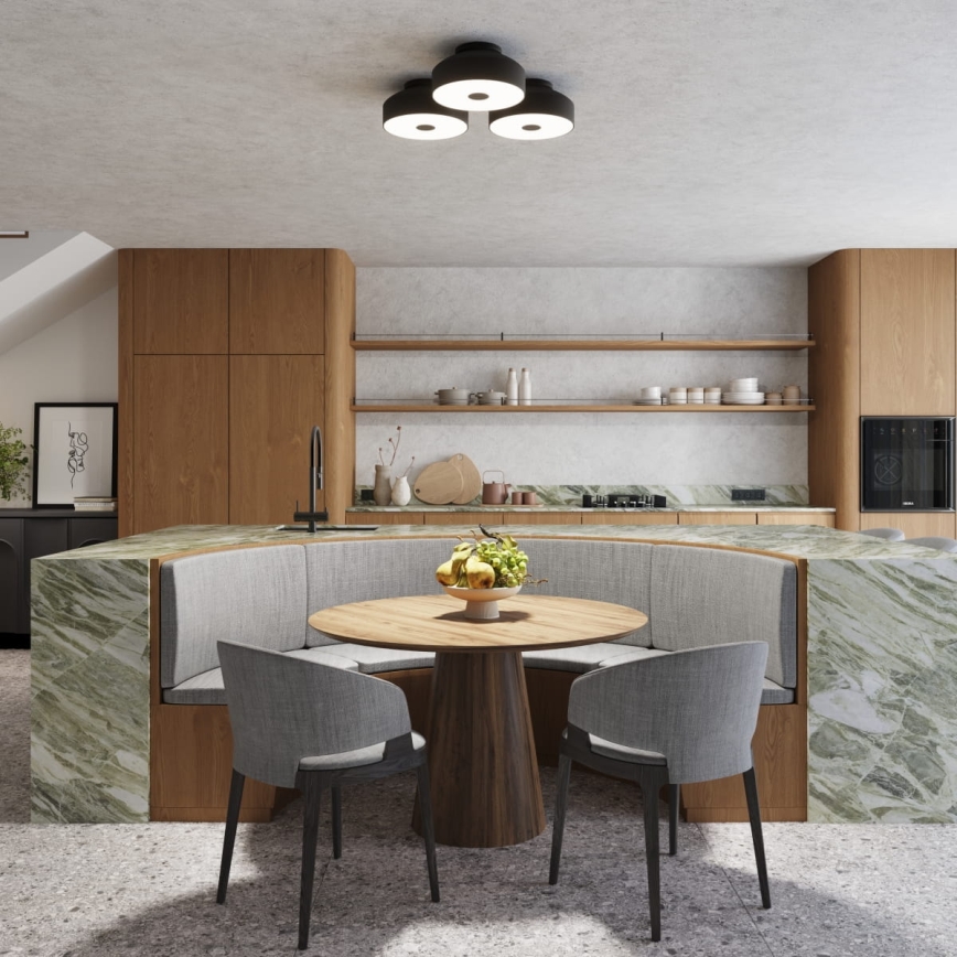 OMIQ ceiling light 4xE27/15W/230V Ø 30 cm, black