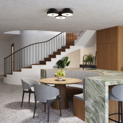 OMIQ ceiling light 4xE27/15W/230V Ø 30 cm, black