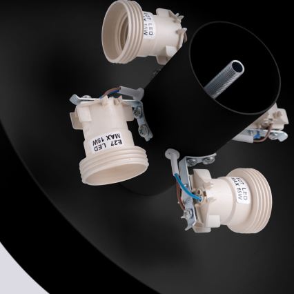 OMIQ ceiling light 4xE27/15W/230V Ø 30 cm, black