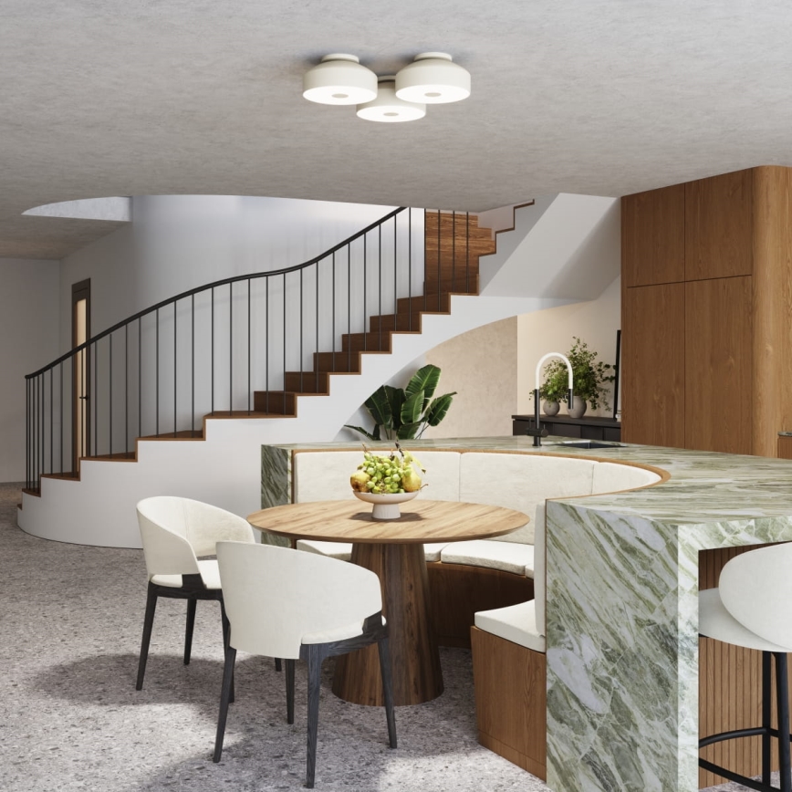 OMIQ Ceiling Light 4xE27/15W/230V dia. 30 cm Cream