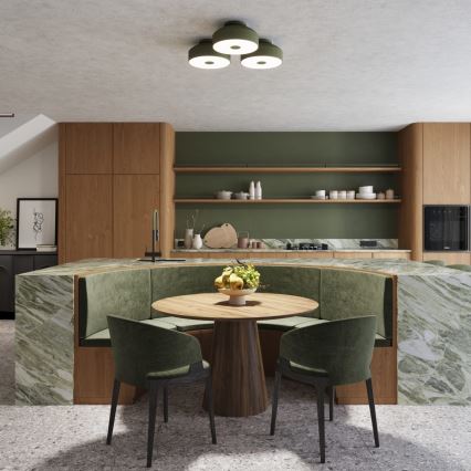 OMIQ Ceiling light 4xE27/15W/230V Ø 30 cm, green