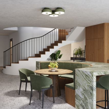 OMIQ Ceiling light 4xE27/15W/230V Ø 30 cm, green