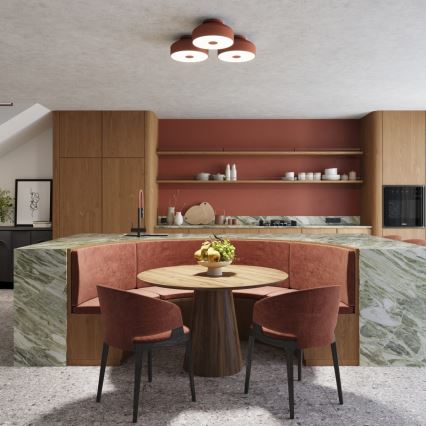 Ceiling light OMIQ 4xE27/15W/230V Ø 30 cm red