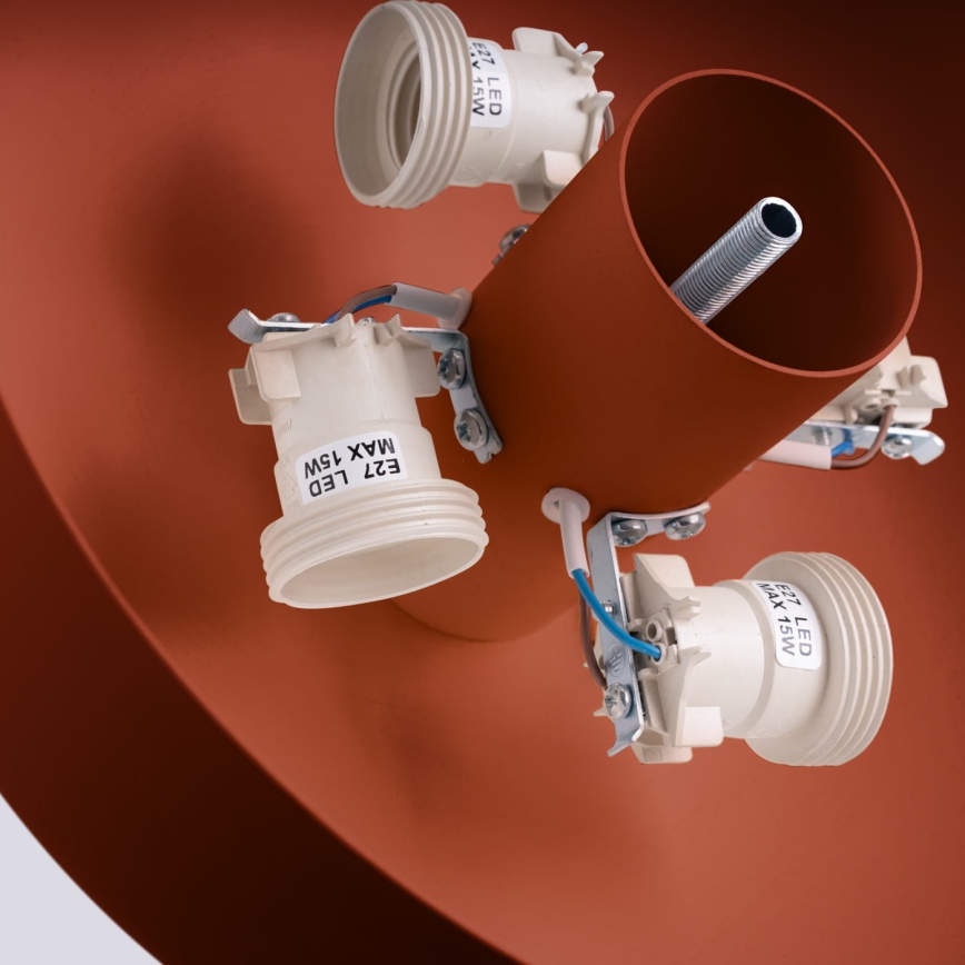 Ceiling light OMIQ 4xE27/15W/230V Ø 30 cm red