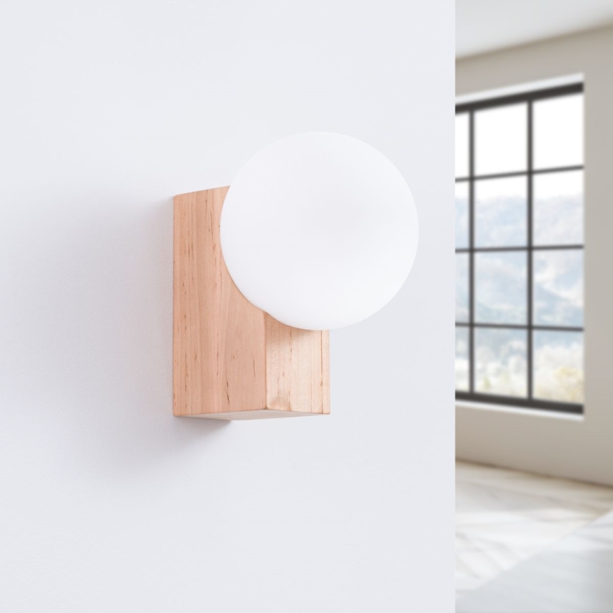 Wall light BULBO 1xG9/8W/230V beech/white