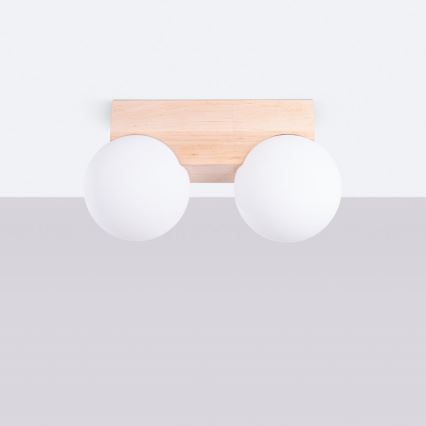 Ceiling light BULBO 2xG9/8W/230V beech/white