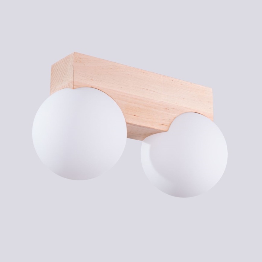 Ceiling light BULBO 2xG9/8W/230V beech/white
