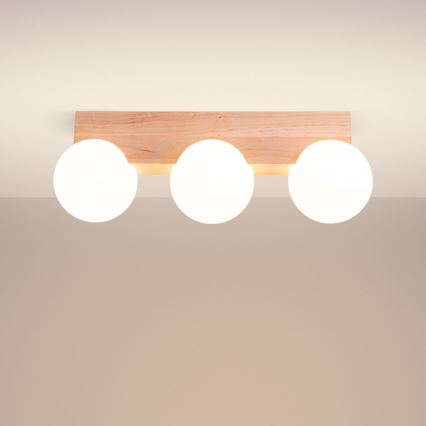 Ceiling light BULBO 3xG9/8W/230V beech/white
