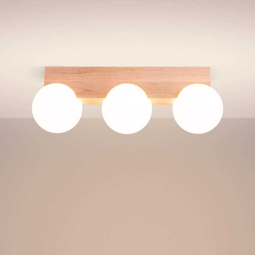 Ceiling light BULBO 3xG9/8W/230V beech/white