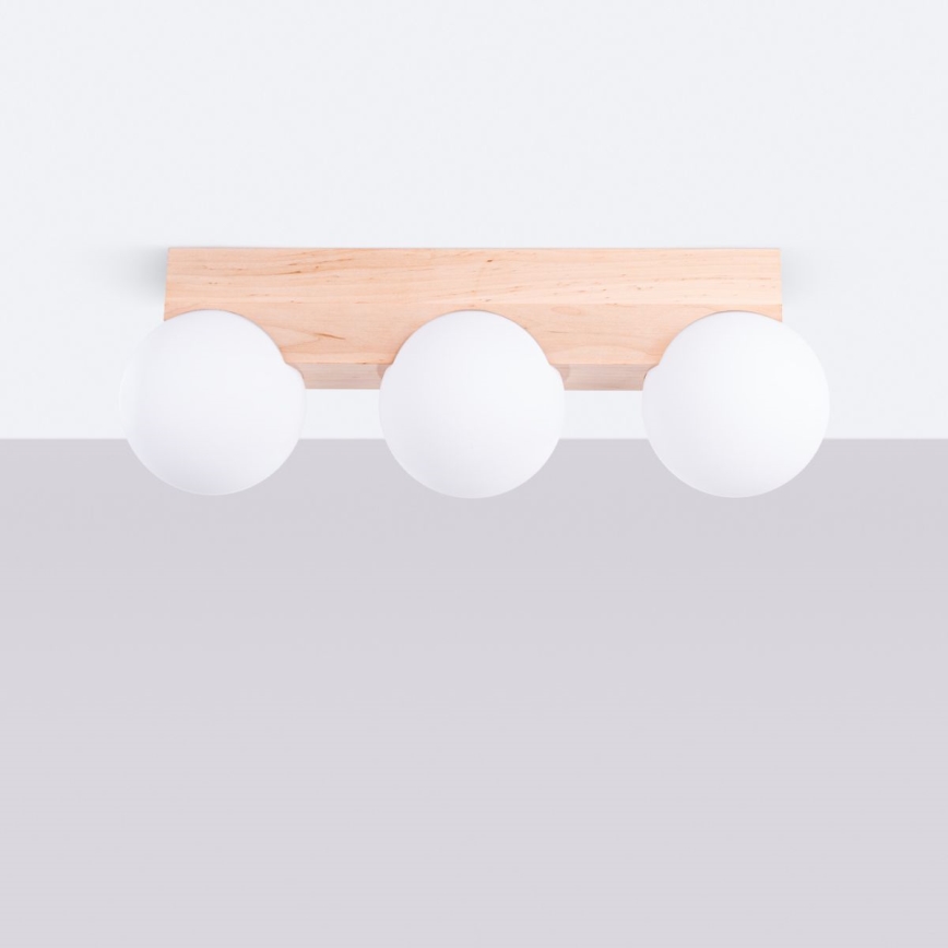 Ceiling light BULBO 3xG9/8W/230V beech/white