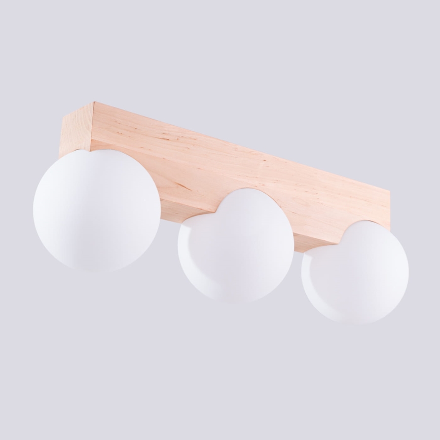 Ceiling light BULBO 3xG9/8W/230V beech/white