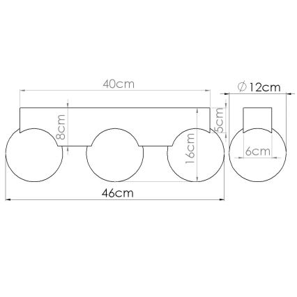 Ceiling light BULBO 3xG9/8W/230V beech/white