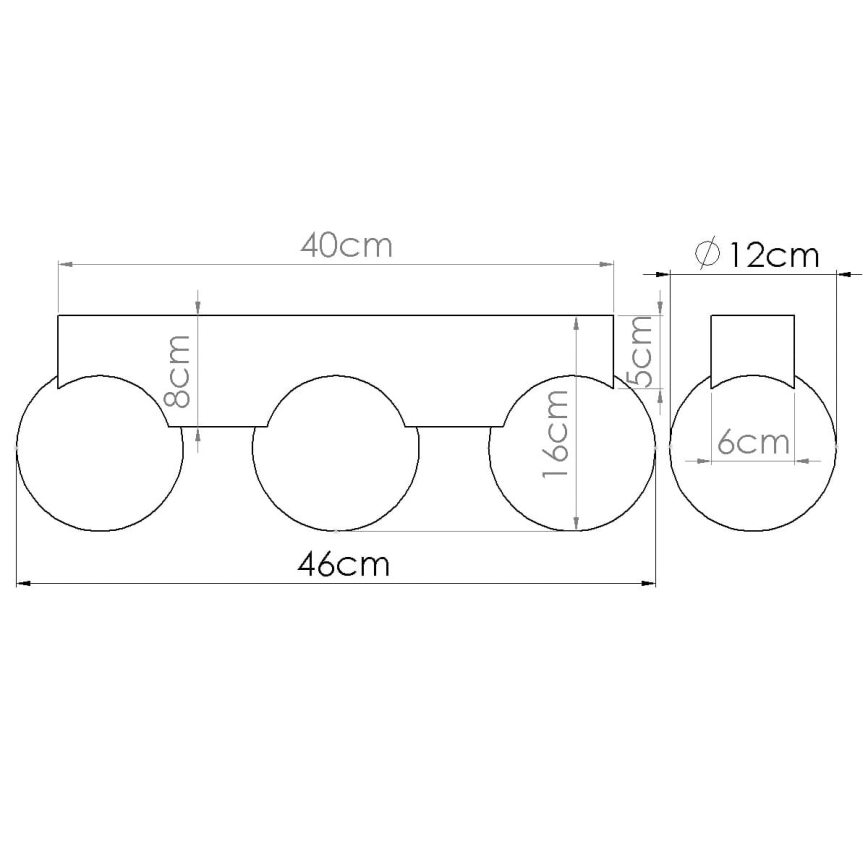 Ceiling light BULBO 3xG9/8W/230V beech/white