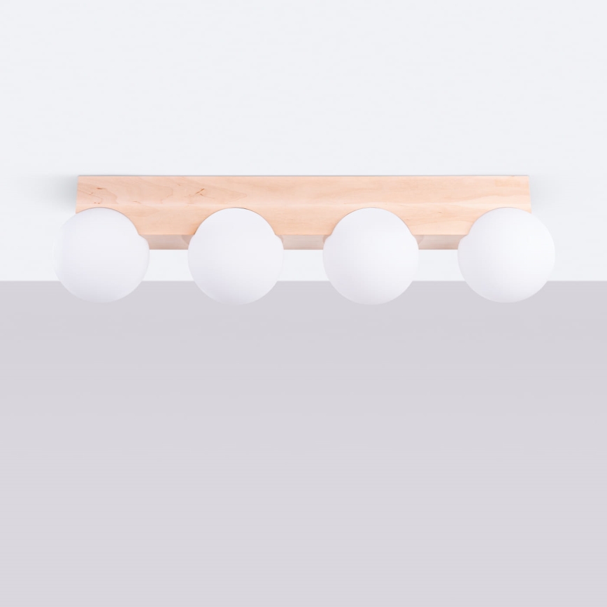 Ceiling light BULBO 4xG9/8W/230V beech/white