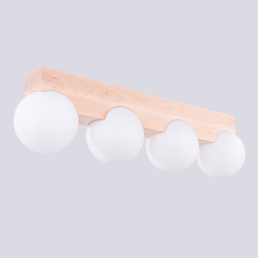 Ceiling light BULBO 4xG9/8W/230V beech/white