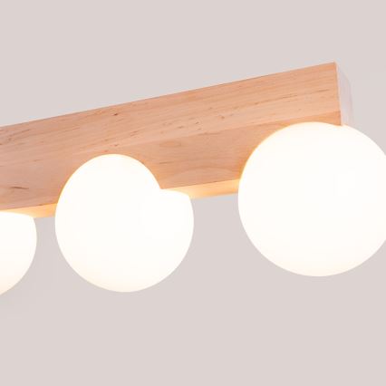 Ceiling light BULBO 4xG9/8W/230V beech/white