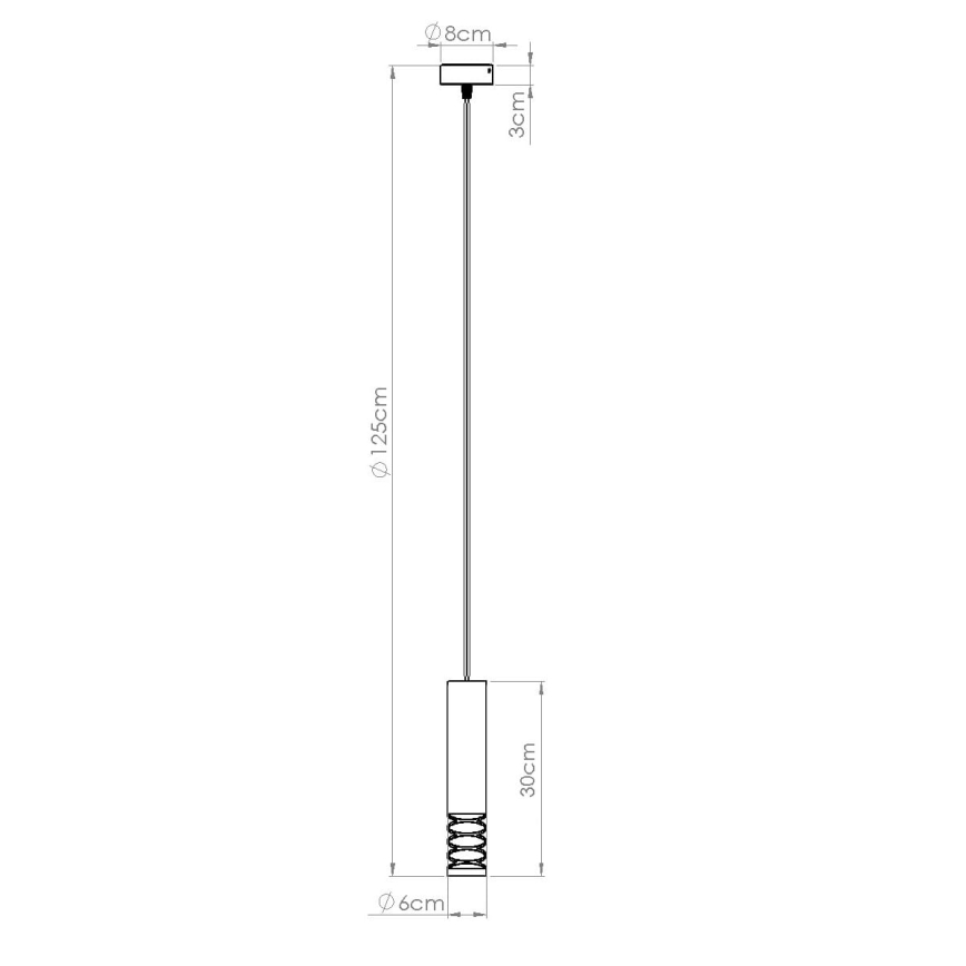 Chandelier on a string LAMI 1xGU10/10W/230V white