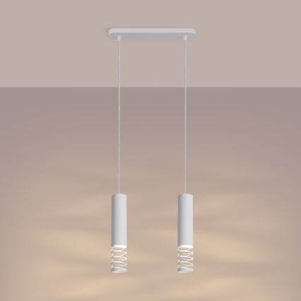 Chandelier on a string LAMI 2xGU10/10W/230V white