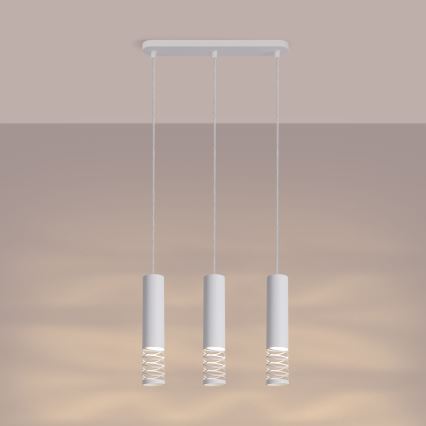 Chandelier on a string LAMI 3xGU10/10W/230V white