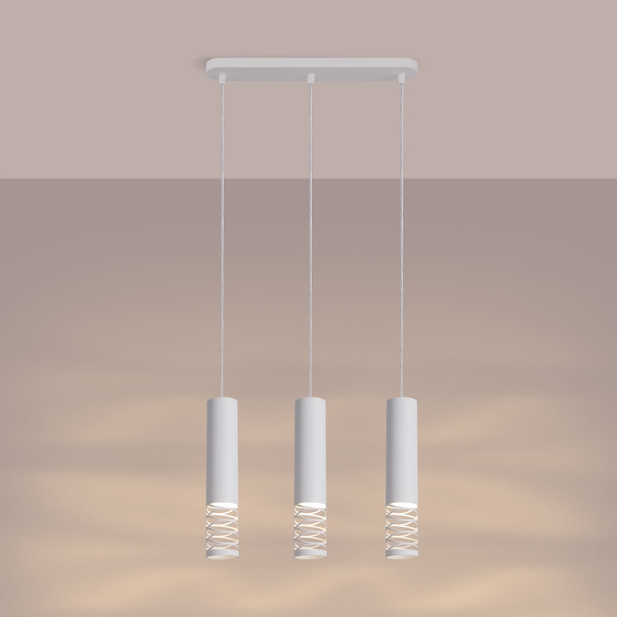 Chandelier on a string LAMI 3xGU10/10W/230V white