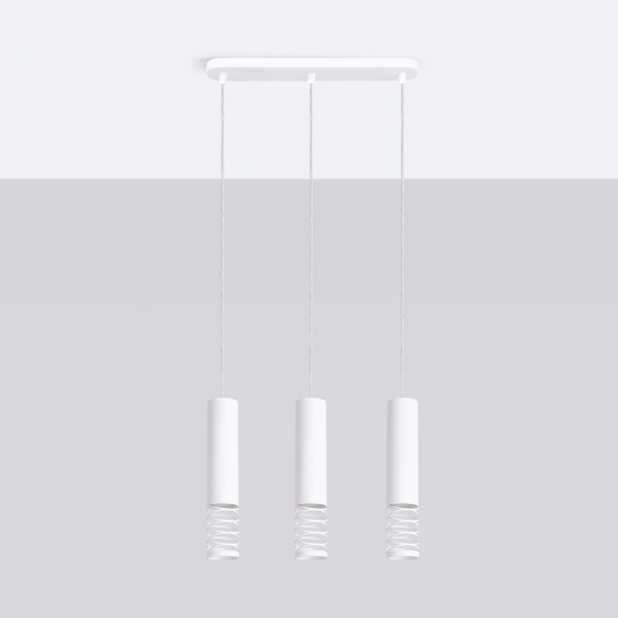 Chandelier on a string LAMI 3xGU10/10W/230V white