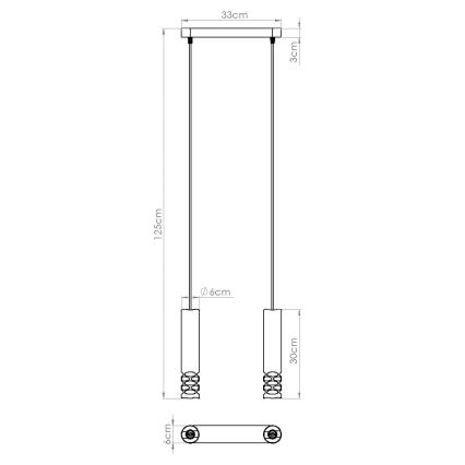 Chandelier on a string LIRO 2xGU10/10W/230V white