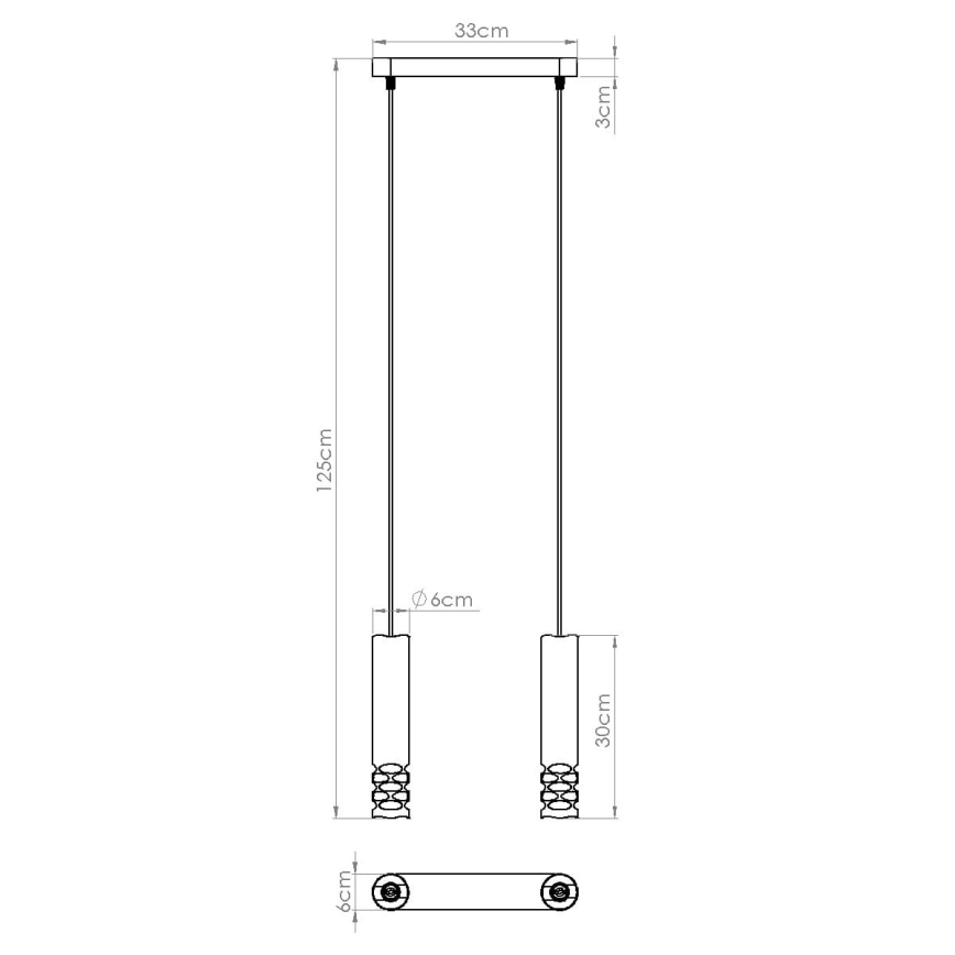 Chandelier on a string LIRO 2xGU10/10W/230V white