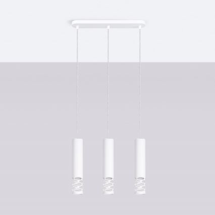 Chandelier on a string LIRO 3xGU10/10W/230V white