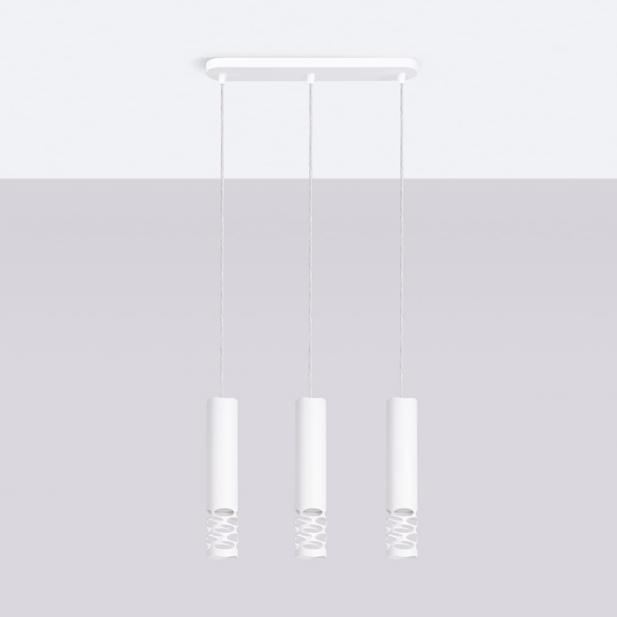 Chandelier on a string LIRO 3xGU10/10W/230V white