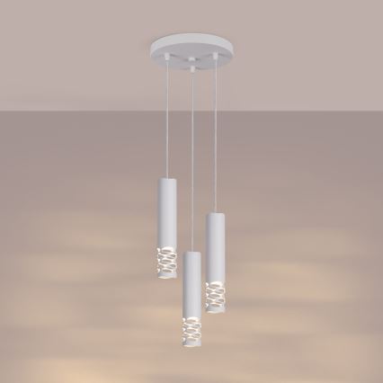 Chandelier on a string LIRO 3xGU10/10W/230V white