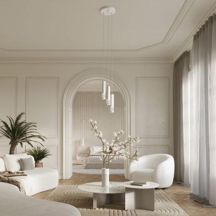 Chandelier on a string LIRO 3xGU10/10W/230V white