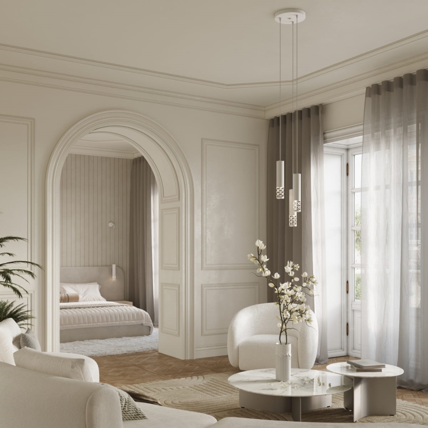 Chandelier on a string LIRO 3xGU10/10W/230V white
