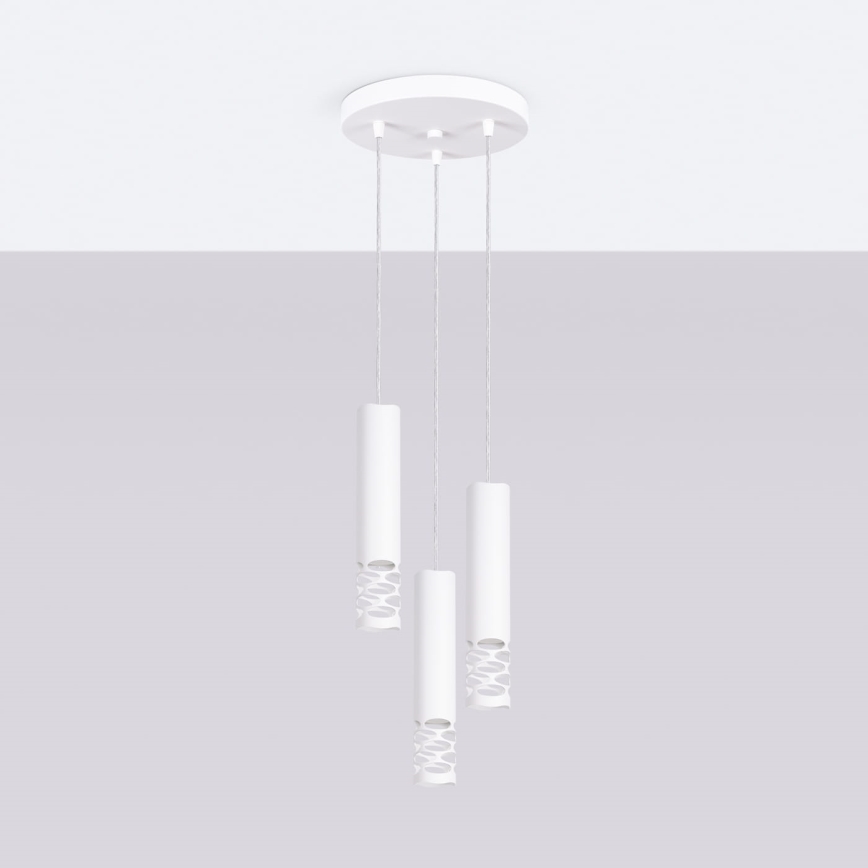 Chandelier on a string LIRO 3xGU10/10W/230V white