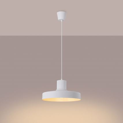 Chandelier on a string BILO 1xE27/15W/230V d. 35 cm white