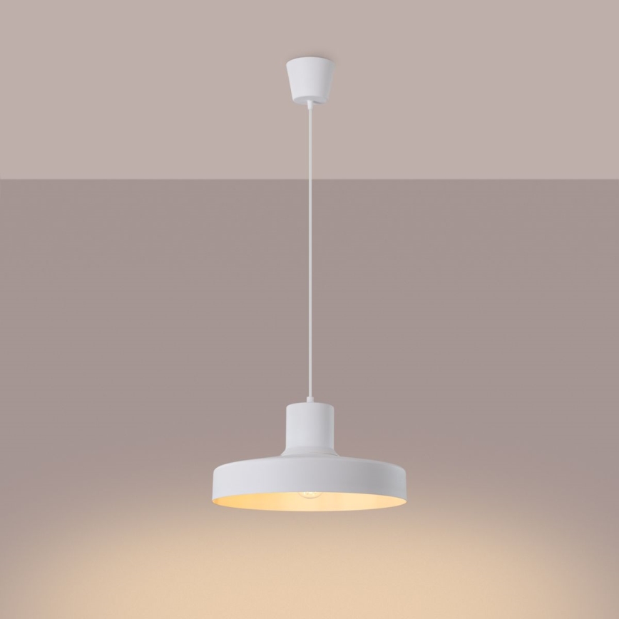 Chandelier on a string BILO 1xE27/15W/230V d. 35 cm white