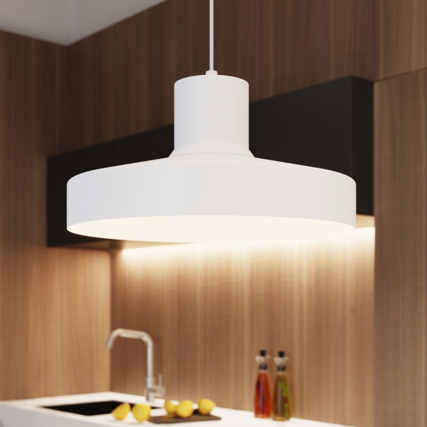 Chandelier on a string BILO 1xE27/15W/230V d. 35 cm white